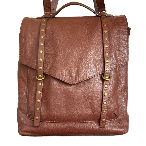 Lucky brand reddish brown studded backpack bag main image 6